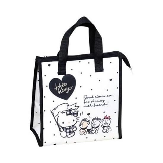 Js Planning Sanrio Термоквадратная сумка-ланчбокс Hello Kitty Монохромная на молнии Ш26В28Г13см SBS575