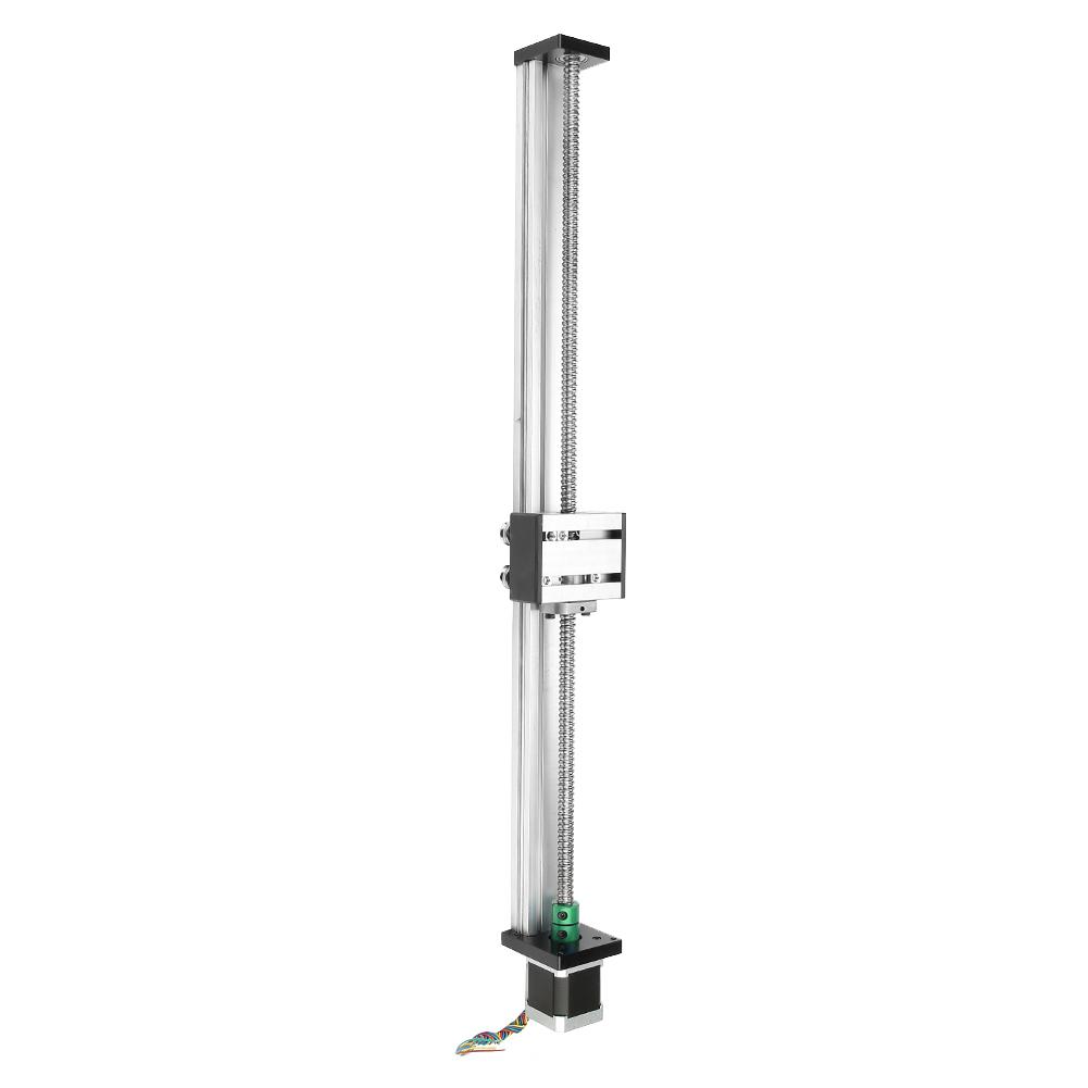 Linear beam table, aluminum 1204 screw linear grinding screw rail 500 mm with 42 mm stepper motor for automation and measuri