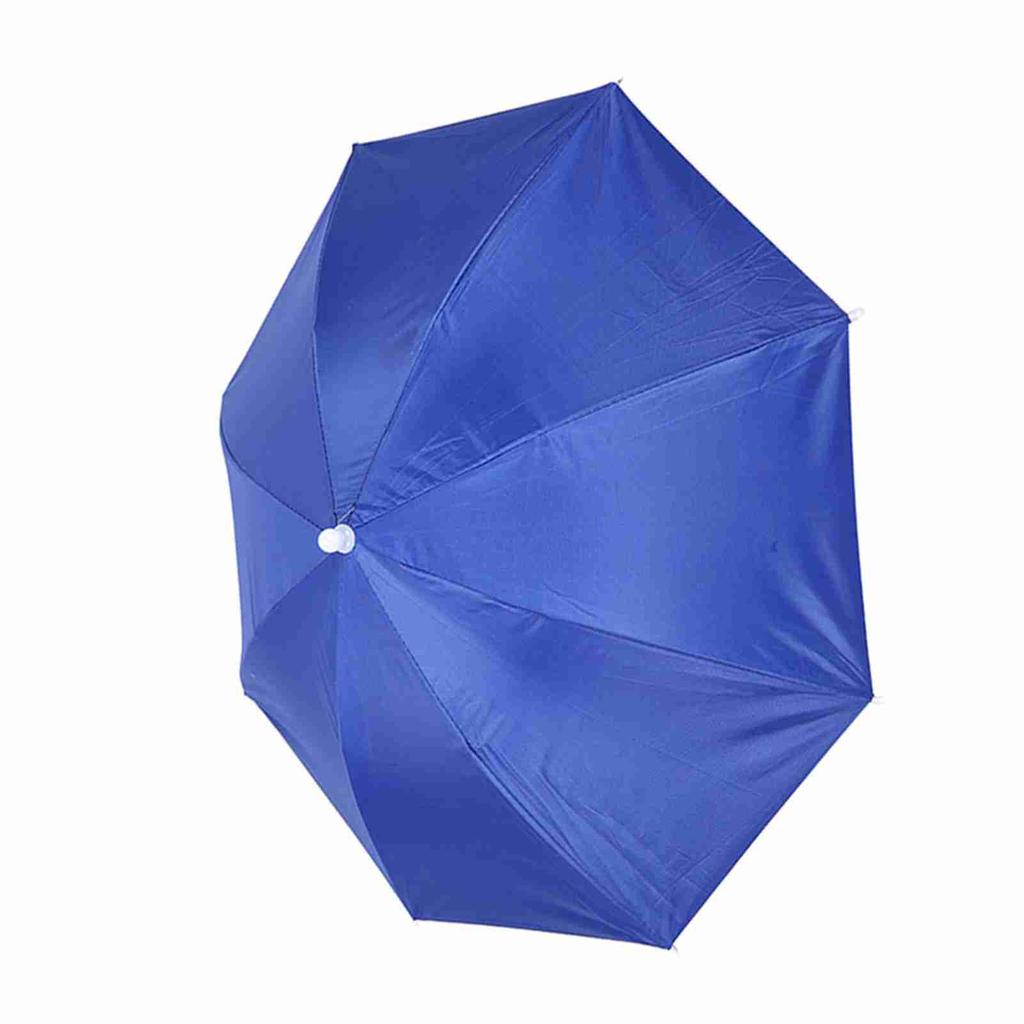 65 см солнцезащитный ветрозащитный зонт с креплением на голову складной зонт-шляпа(Королевский синий)