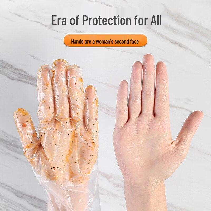 ZISIZ 500 шт. Extra Thick Одноразовые пластиковые перчатки