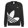 Adidas Originals Classic Sports Series Pattern Print Crew Neck Pullover Simple Long Sleeve Sweatshirt Unisex Sweatshirt Black JL8383