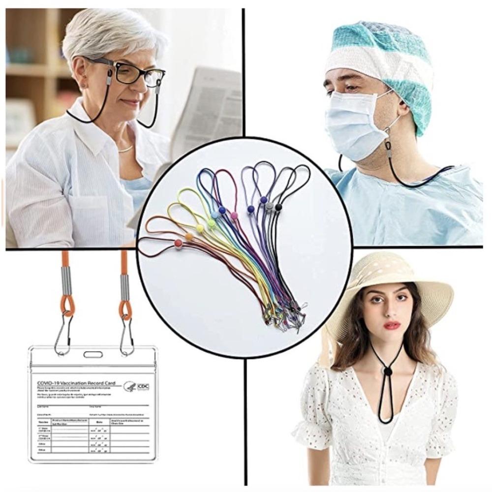 Спортивный шнурок для очков против потери, аксессуар, шейный ремешок, регулируемая эластичная лента для маски, женский