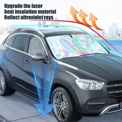 Автомобильный солнцезащитный козырек на лобовое стекло с отражающей фольгой, складной, термостойкий, защита от УФ, автокозырек для большинства автомобилей и внедорожников