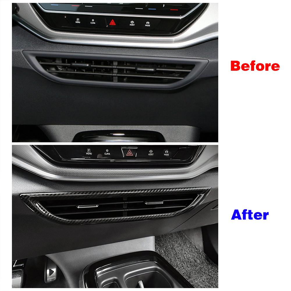 Для Volkswagen VW ID.4 ID4 2022 2023 внутренняя часть автомобиля ремонт центральной консоли отделка из углеродного волокна нержавеющая сталь