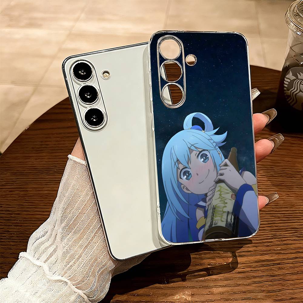 A-Aqua Аниме KonoSuba S-S Чехол для телефона Прозрачный Силиконовый Мягкий Для SamsungA10,12,20,21S,30,31,40,50,51,52,70,71