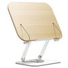 Desktop Book Stand for Reading with 360 Degrees Rotating Base Plywood Panel & Page Clips Foldable and
