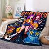 1 шт. Huntrix, K-pop одеяло, мягкое, для любого сезона, с ярким дизайном, идеально подходит для дома, путешествий и в качестве подарка, идеально для дневного сна и кемпинга