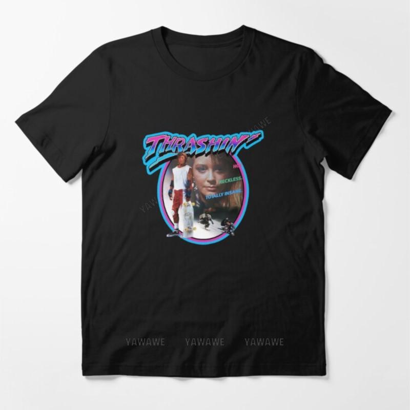 New arrived black short sleeve brand cotton top Thrashin Vintage Image Essential T Shirt unisex tee shirt fashion tshirt tops