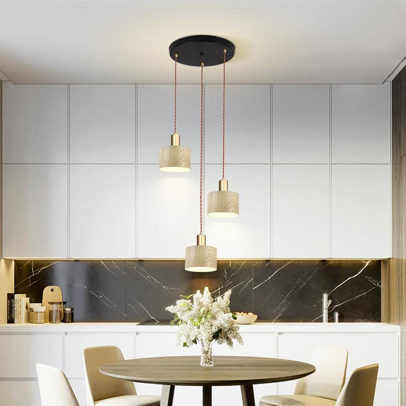 Современная простота Подвесные светильники с рисунком под дерево для гостиной, спальни, ресторана, комнаты, освещение, люстра, светодиодный источник света