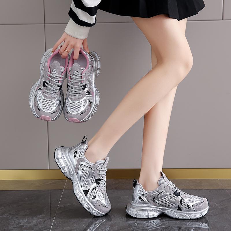 Daddy Shoes, женская весенняя новая нескользящая легкая повседневная обувь на толстой подошве, женская спортивная обувь с увеличением размера