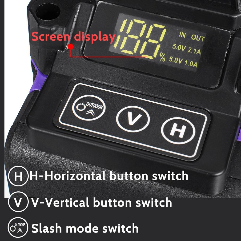 Лазерный уровень IP54, 4500 мАч, 2/3/4D, зеленая линия, автоматическое самовыравнивание, 360 градусов, горизонтальный вертикальный крест, супермощные лазерные уровни с 8/12/16 линиями