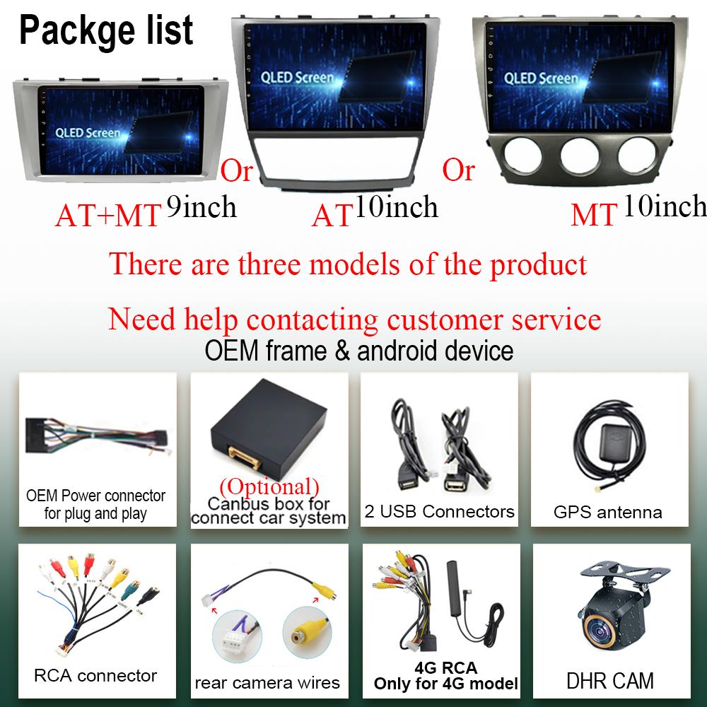 Android 14 Автомобильный Радио Мультимедиа Видео Плеер Для Toyota Camry 7 XV 40 50 2006-2011 Навигация Головное Устройство Carplay Стерео Динамики