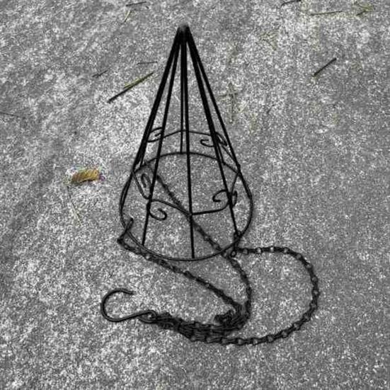 Металлическая подвесная корзина для растений с кокосовыми вкладышами Легкая посадка Подвешивание