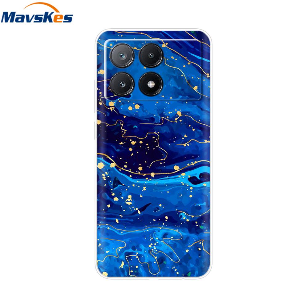Чехол для мобильного телефона Для Poco X6 Pro Чехол-крышка Милые Прозрачные Мягкие Силиконовые Чехлы Для Poco X6 Pro Чехол PocoX6 Pro Задняя Крышка Fundas