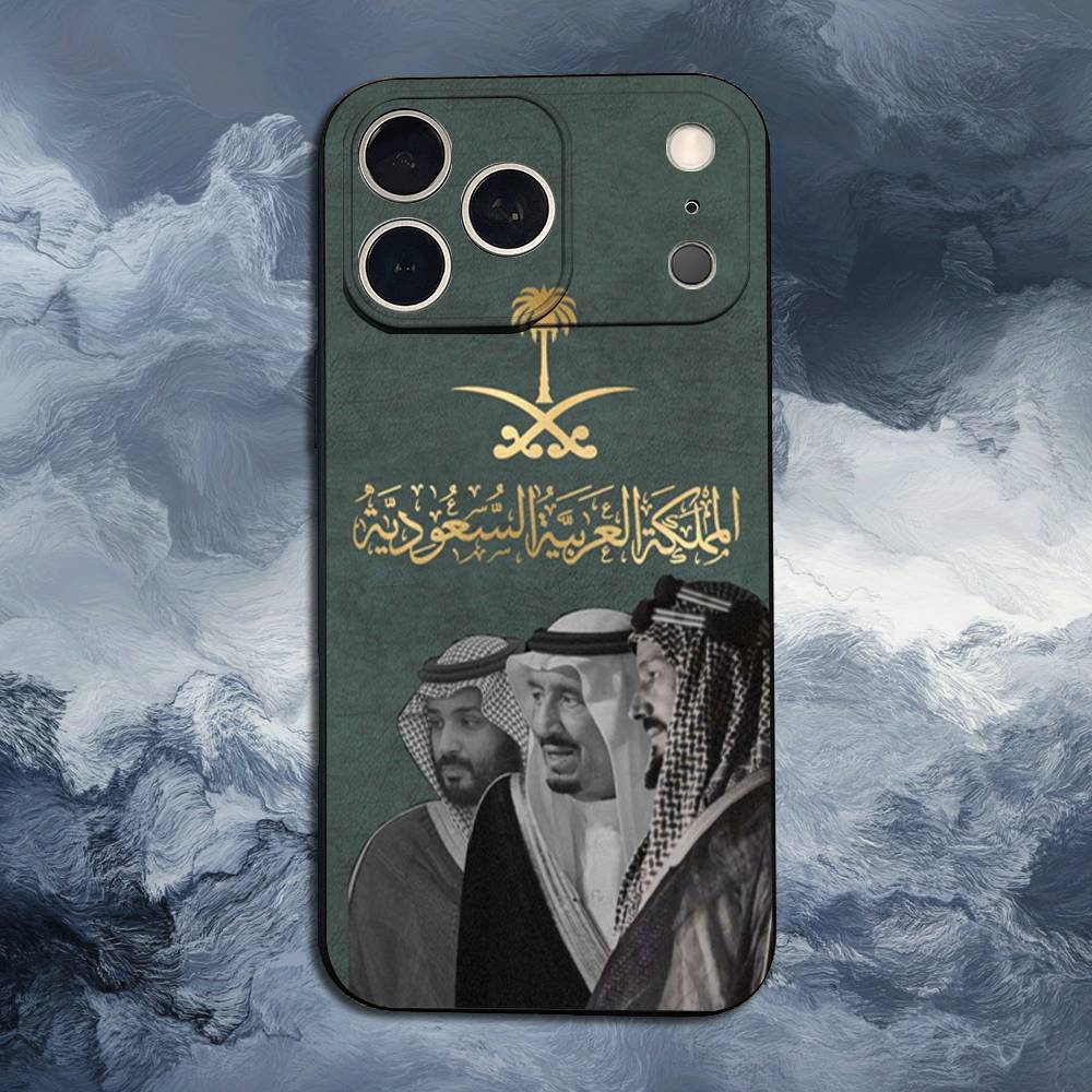 Salman Saudi Arabia For iPhone 12,16,11,14,15,17,13,X,Mini,SE,Max,8,7,XR,XS,Plus,Pro,Soft Silicone Black Case