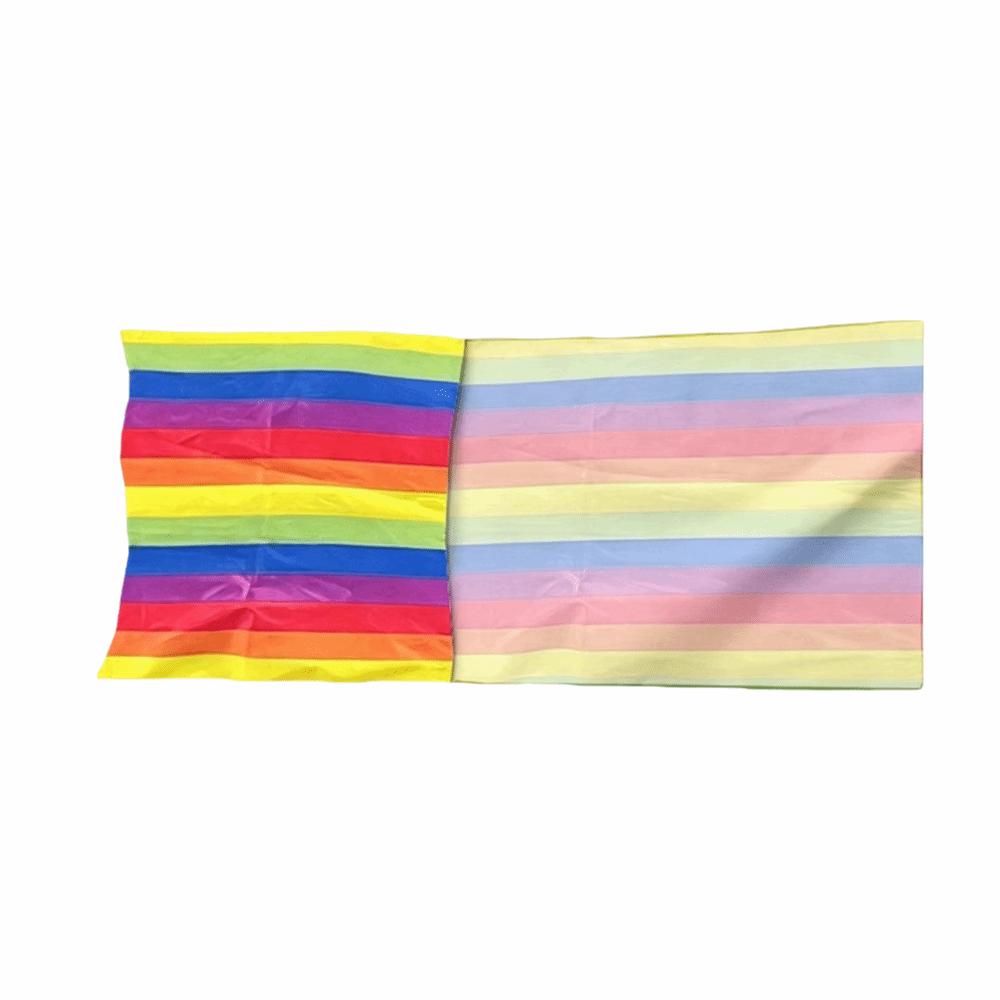 Waterproof Kids Grass Skiing Bag Foldable Rainbow Grass Dragging Mat Cooperative Game