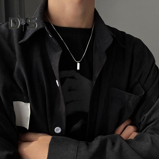 Ожерелье с подвеской в виде бара для мужчин, геометрическая палочка, ожерелье с подвеской в виде бара, простое ювелирное украшение в подарок для парня или мужа