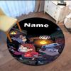Custom Name Gravity Falls Printed Round Rug Carpet Chair Rug Area Rug Entryway Doormats,for Office Chair Living Room Bedroom Kitchen Room.