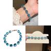 Womens Zircon Oval Cuff Bracelet With Geometric Style Light Luxury Office Wear Gift Idea