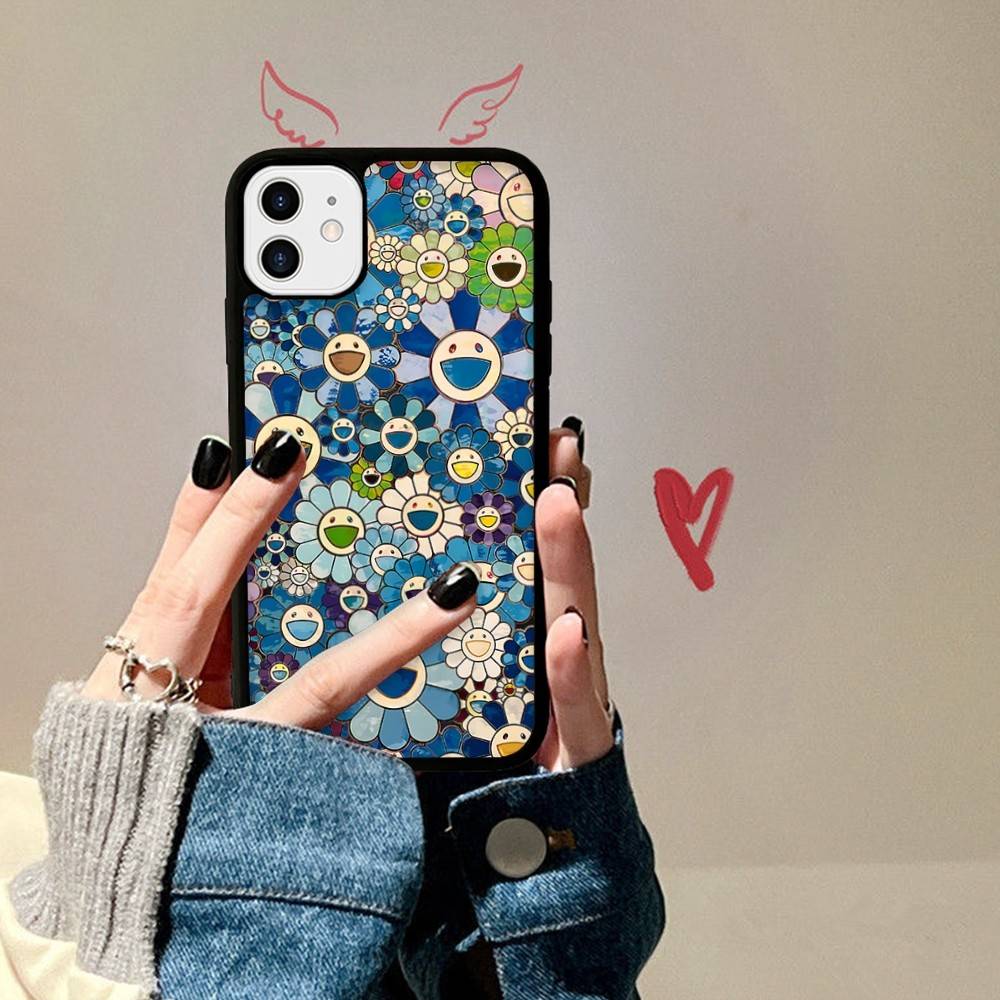 Японские Artisti M-murakami T-takash Арт Чехол для телефона PC+TPU Для IPhone 11 12 13 14 15 16 17 Plus Pro Max Чехол