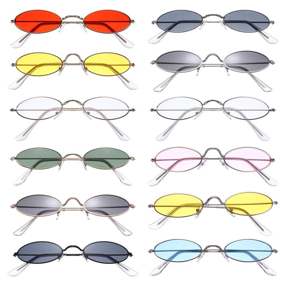 Retro Small Oval Sunglasses Vintage Shades Sunglasses Women for Men Women Eyeglasses 90s Street Style Sun Glasses