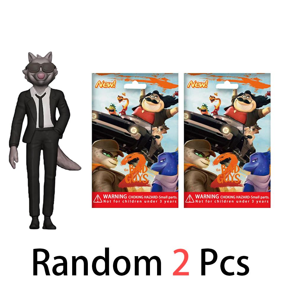 24Pcs Bag The Bad Guys Alliance Handmade Big Bad Wolf Greedy Snake  Cartoon Anime Peripheral Doll Gift