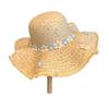 Garland straw hat straw visor spring and summer large brim beach hat outdoor sun protection hat elegant temperament hat