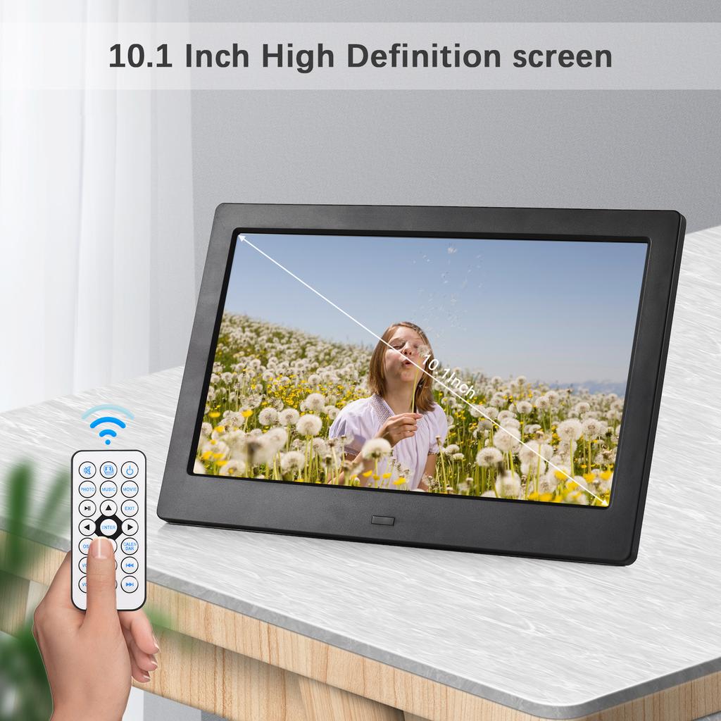 Andoer 10,1-дюймовая цифровая фоторамка, настольный электронный альбом, IPS-экран, фото/видео/музыка/