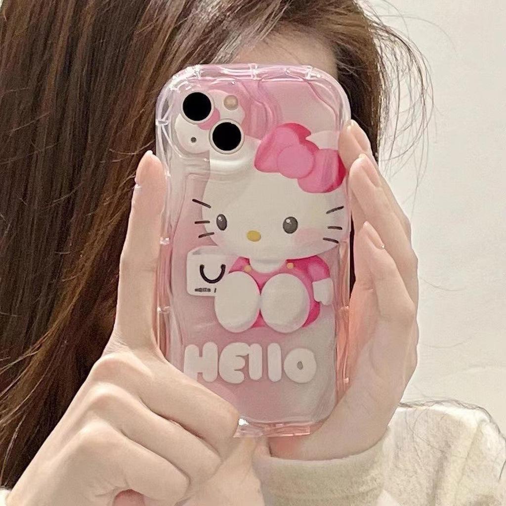 Чехол Hello Kitty для iPhone 14/13 Pro/12/11/XR/7 - Милый и простой дизайн
