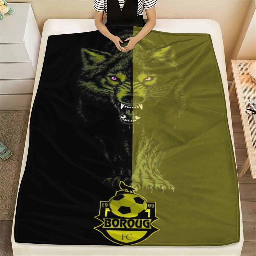 1Pc Bor - FC Print Flannel Blanket High Quality Warm Comfortable Cover for All Seasons Perfect for Gifts Home Decor