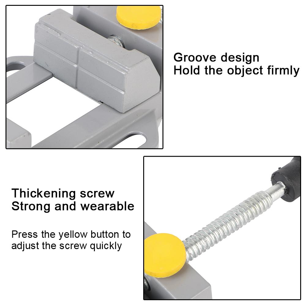 Aluminum Drill Press Vise Benchs Clamp For Electric Drill Stand Drill Press Stand Kit Flat Tongs Bench Vise Woodwork Tools