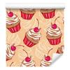 Cherry Cupcakes Wallpaper for Living Room and Bedroom 50x1000