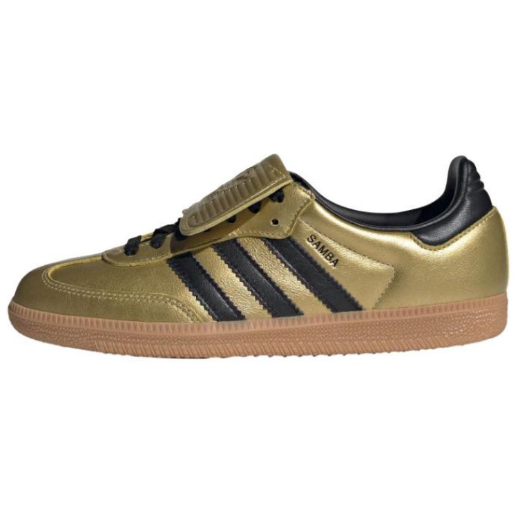 adidas Женские кроссовки Samba LT Золотисто-металлик Черный с коричневой подошвой Core-Black JH5708
