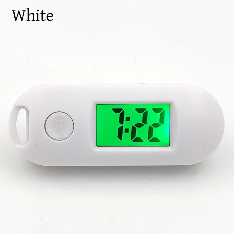Mini Portable Digital Desk Clock Time Date Display Glow Backlight AG10 Battery Powered Table Clock With Keychains LCD Clock