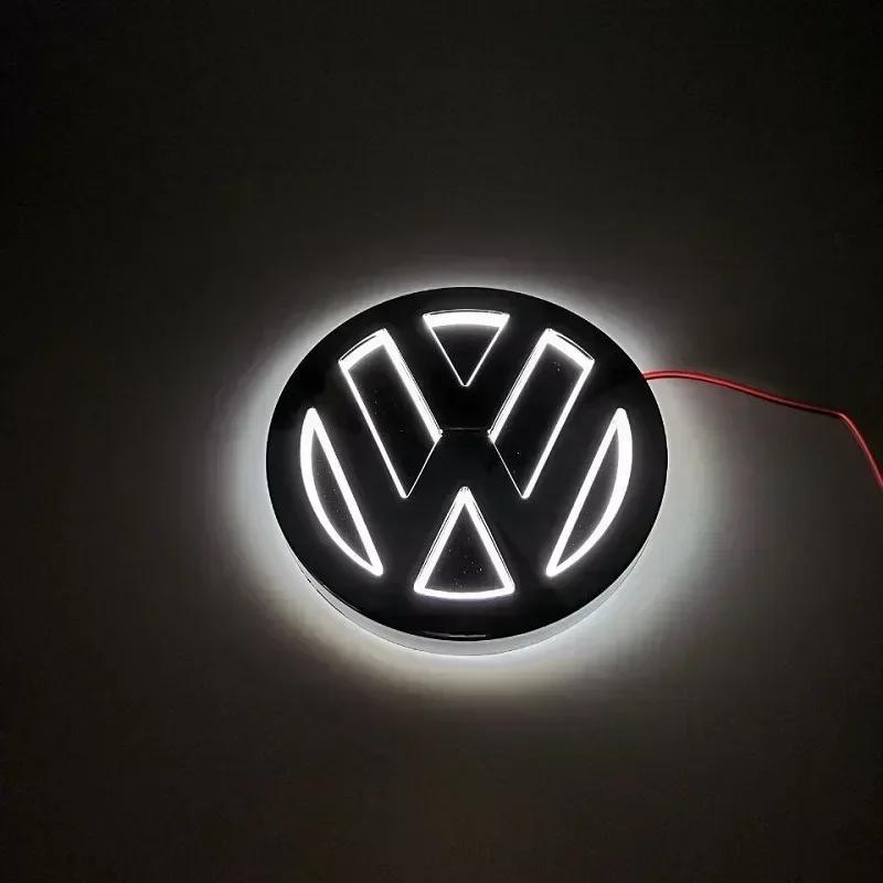 XJBRL1 VW 11cm 4D/5D Logo Light LED Rear Badge Light Front Grille For VW Bora Golf Jetta POLO MAGOTAN Passat Logo Light Trunk Sticker