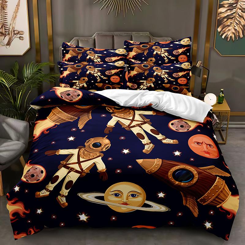 Fashion Technology Printing, 3D Digital Printing, Bedding, Duvet Covers, Pillowcases, Three-piece Sets