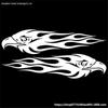 Eagle Flame Motorcycle Decals: Waterproof, Sunscreen, Scratch-Blocking Pair.