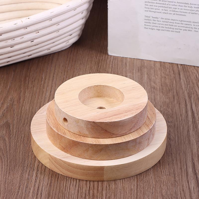 10Cm 12Cm 15Cm Wood Table Lamp Base Round Solid Wood Display Lamp Base Light Parts Stand For Diy Table Lamp Bases