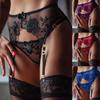 Women's Fashion Mesh Silk Perspective Embroidered Solid Color Panty Socks Underwear