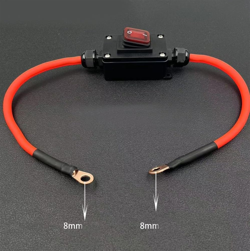 New Waterproof 60A 24v Motorcycle Power Master Switch Disconnector Isolator Switch + Cable Spare Parts (50cm)