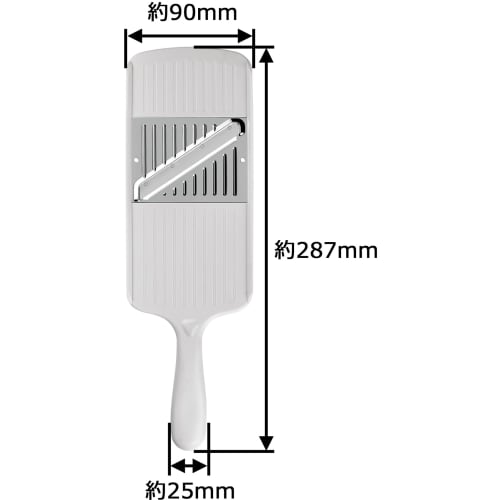 Takagi Kanesada Vegetable Cut Stainless Steel Slicer with Blade Holder to Protect Your Fingers from the Blade, Slicing and Julienne, Dishwasher Safe,
