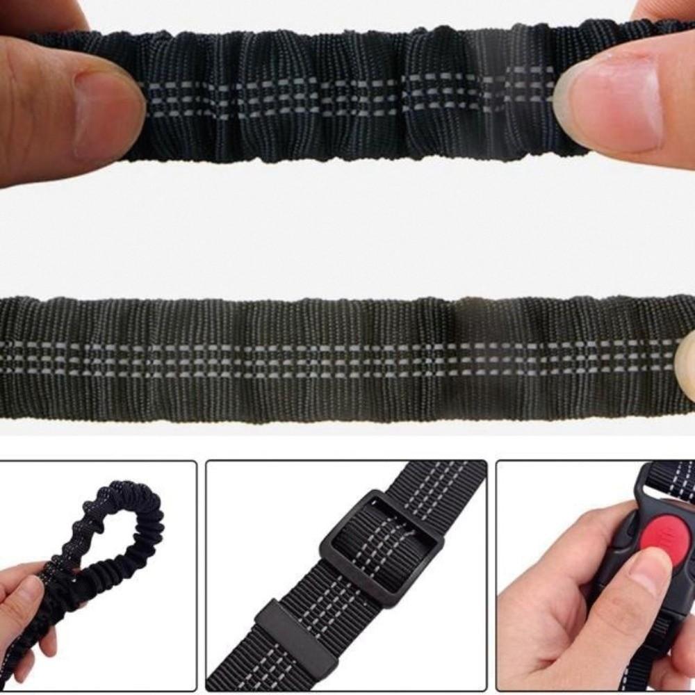 Double Stretch Pet Walking Leash Waist Belt Dog Traction Rope Hand Free Dog Leash  Jogging