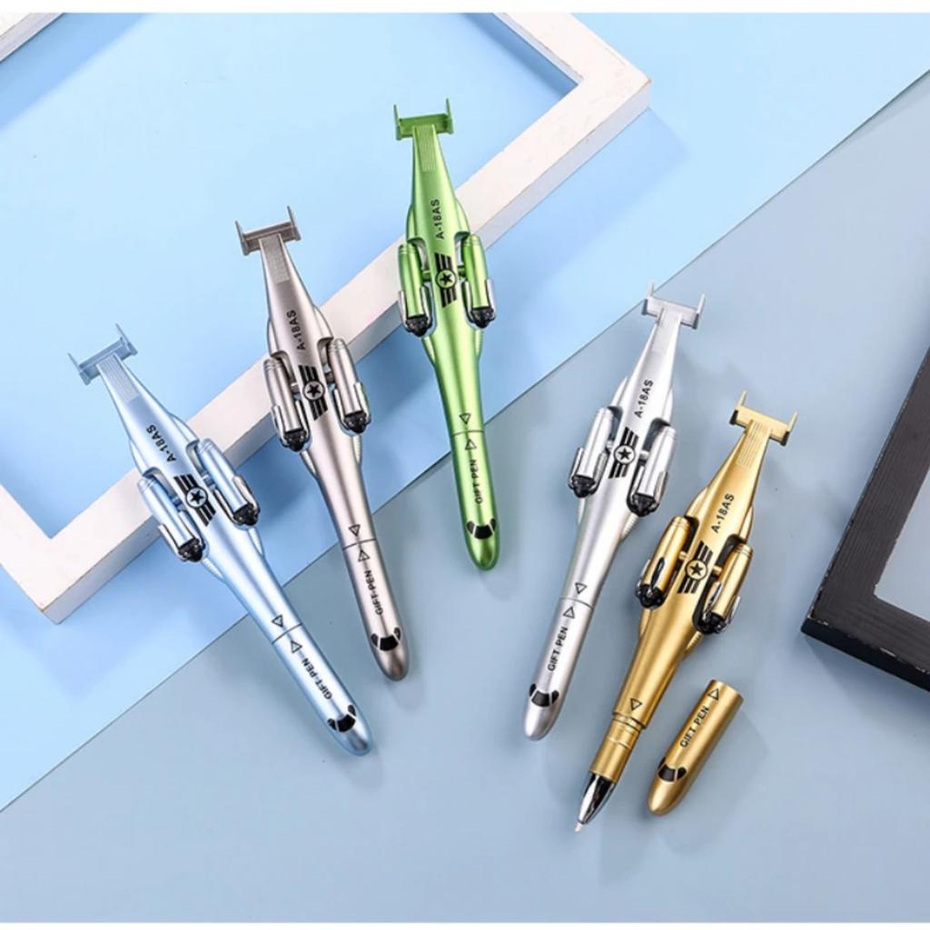 Creative Airplane Neutral Pen Military 0.38mm Black Ink Weapon Fighter Helicopter Gel Pen Student School Office Stationery Gifts