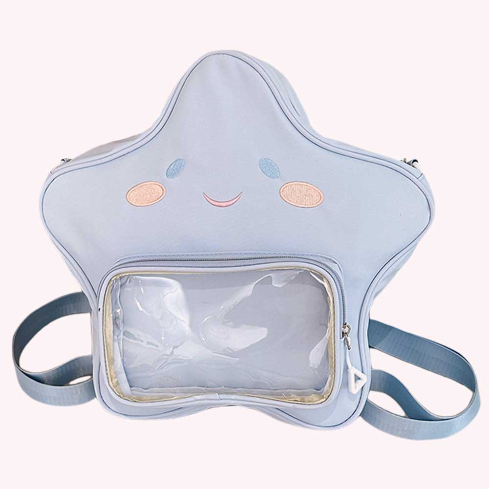 Kawaii рюкзак для женщин школьный рюкзак на молнии нейлоновый с прозрачным карманом рюкзак милый рюкзак для путешествий праздник