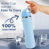 304 Stainless Steel Vacuum Flasks Portable Outdoor Sport Kettle Car Thermos Bottle Hiking Water Bottle With Straw Leak Proof Lid