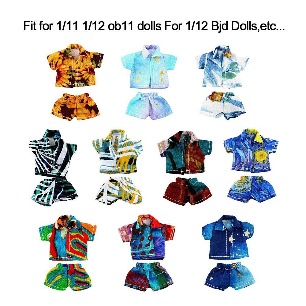 Кукольная одежда для ob11 Повседневная одежда Рубашки Кукольная одежда Футболка для кукол Топы Летняя футболка Шорты