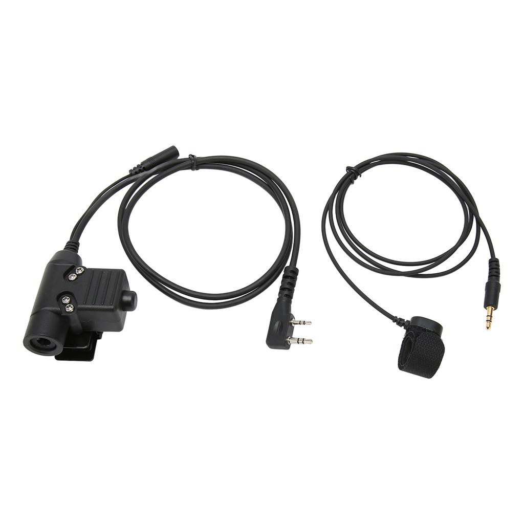 U94 PTT Adapter Push To Talk Button Walkie Talkie Military Headset Connector Replacement for