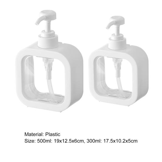 Дозатор для шампуня 300/500 мл, непроливающийся, пустой, 2 размера, удобный, с помповым нажатием, бутылка для геля для душа для ванной