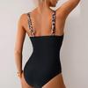 Sexy Women One Piece Swimsuit Female Swimwear Monokini Swimming Suit Beachwear High Waist Patchwork Bathing Suit