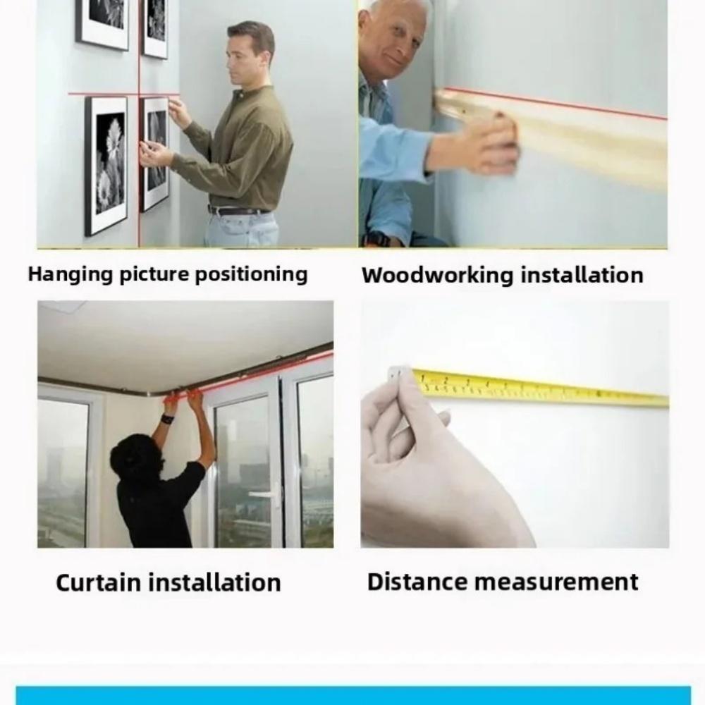Многофункциональный лазерный уровень-выравниватель 3 режима линии Перекрестный Вертикальный Горизонтальный Лазерный измеритель расстояний Инструмент для измерения расстояний Противоскользящая рукоятка